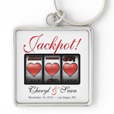 Jackpot Hearts We're Doing It In Vegas Keychain