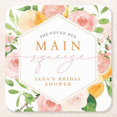 JADA Citrus Fruit Main Squeeze  Square Paper Coaster