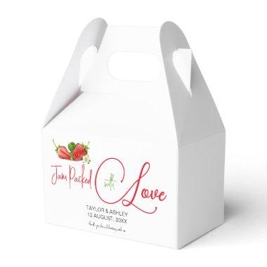 Jam Packed with Love Strawberry Wedding Favor Boxes