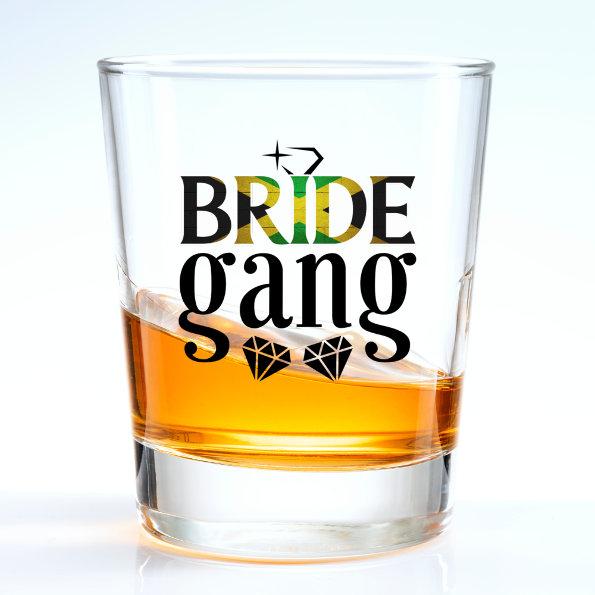 Jamaica Bride Gang Bridesmaids Bachelorette Party Shot Glass