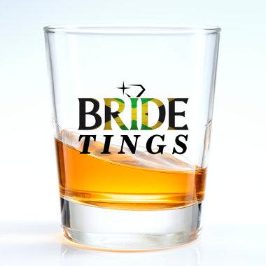 Jamaican Flag Bride Wedding Bachelorette Jamaica Shot Glass