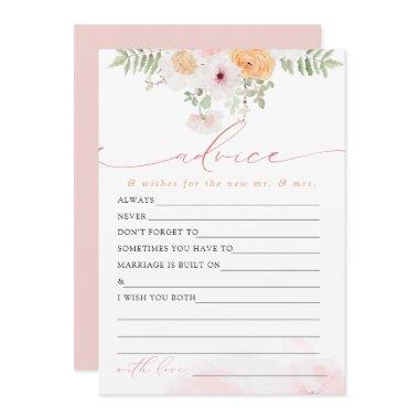 JANE Blush Floral Bride Advice & Wishes Game