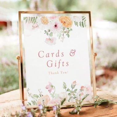 JANE Blush Floral Petals & Prosecco  & Gifts Poster