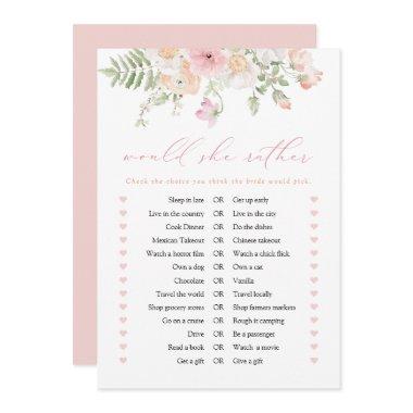 JANE Blush Pink Floral Would She Rather Game