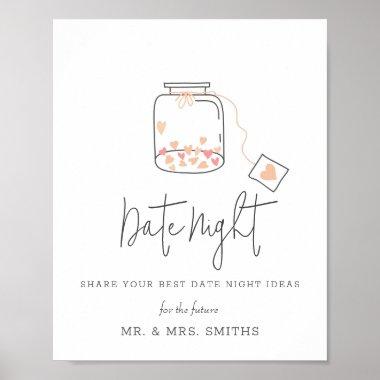 Jar With Heart Bridal Shower Date Night Jar Sign