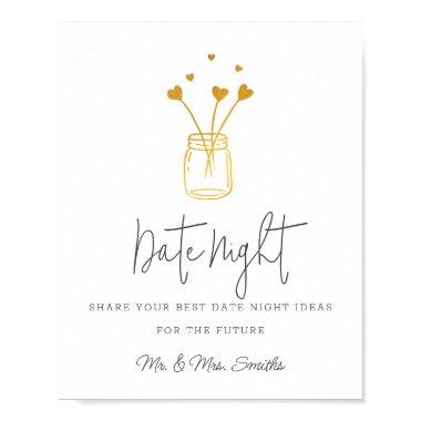 Jar With Heart  Date Night Jar Sign