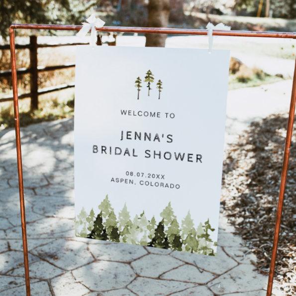 JENNA Rustic Pine Tree  Welcome Poste Foam Board