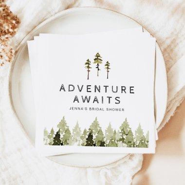 JENNA Rustic Watercolor Pine Tree  Napkins