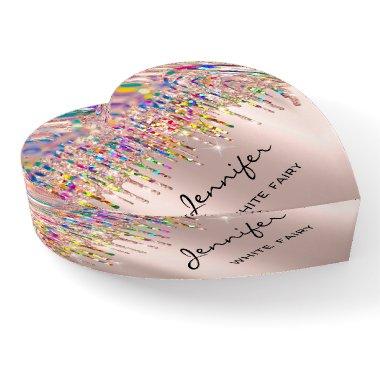 Jennifer Holograph Rainbow Rose Name gift favor Paperweight