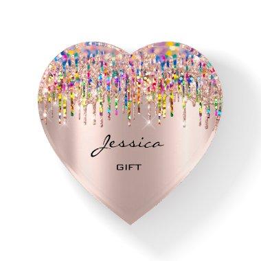 Jessica NAME MEANING Holograph Unicorn Drips GIFT Paperweight