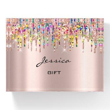 Jessica NAME MEANING Holograph Unicorn Rose GIFT Paperweight