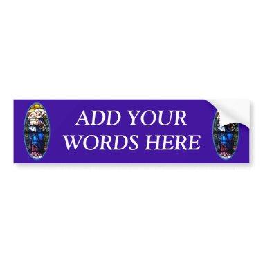 Jesus and Mary stained glass window Bumper Sticker