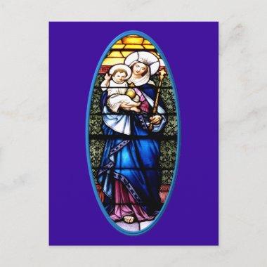 Jesus and Mary stained glass window PostInvitations