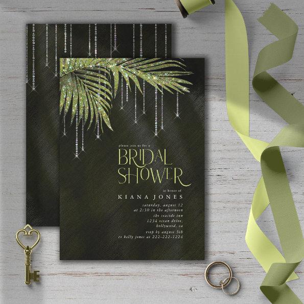 Jewel Palm Leaf Bridal Shower Green ID830
