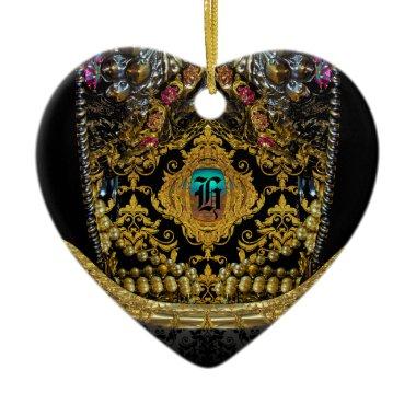 Jeygraneau Elegant Monogram Ceramic Ornament