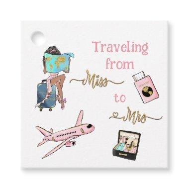 Journey Bridal Shower Traveling From Miss to Mrs Favor Tags