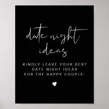 JOVI Black Edgy Date Night Invitations Template Poster
