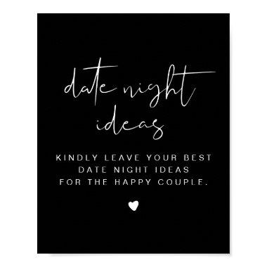 JOVI Black Edgy Date Night Invitations Template Poster