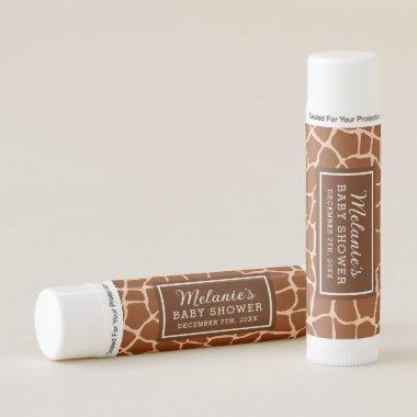 Jungle Animal Giraffe Baby Shower Lip Balm Favor