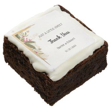 Just a little Sweet Treat Christmas Wedding Brownie