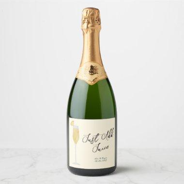 Just Add Juice Mimosa Champagne Prosecco Wedding Sparkling Wine Label