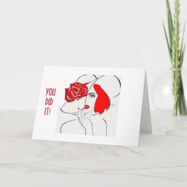 JUST FOR "HER"-HAPPY FOR YOU-YOU DID IT! Invitations