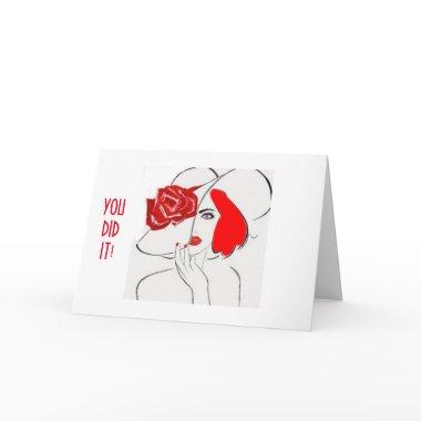 JUST FOR "HER"-HAPPY FOR YOU-YOU DID IT! Invitations