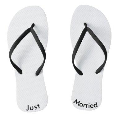 Just Married Bride Groom Flip Flops Wedding Shower