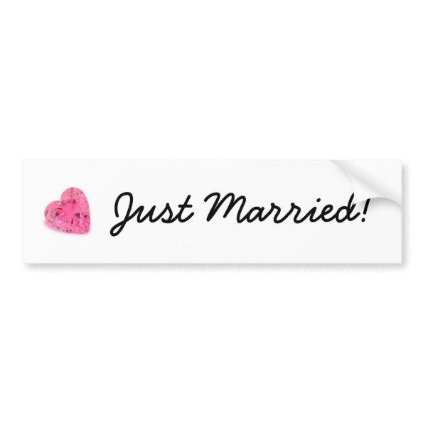 Just Married bumper sticker