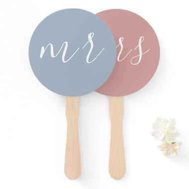 Just Married Mr. & Mrs. | Wedding Monogram Hand Fan