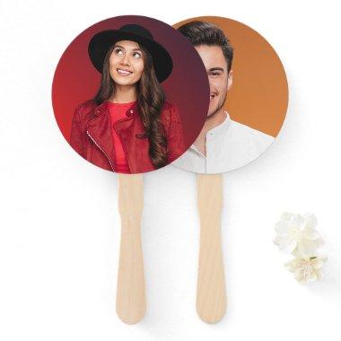 Just Married Mr. & Mrs. | Wedding Photo Monogram Hand Fan