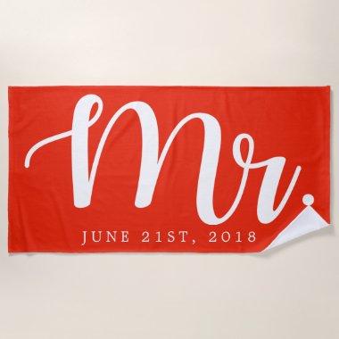 Just Married | Wedding Honeymoon Beach Towel