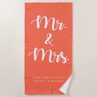 Just Married | Wedding Honeymoon Beach Towel