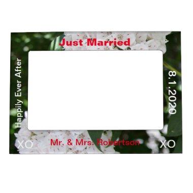 Just Married White Mountain Laurel Magnetic Frames