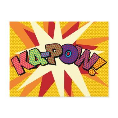 KA-POW Fun Retro Comic Book Pop Art Announcement Post