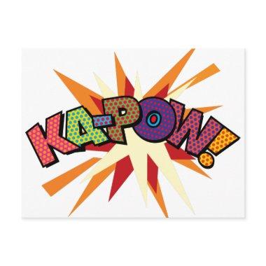 KA-POW Fun Retro Comic Book Pop Art PostInvitations