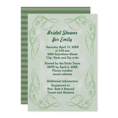 Kale Abstract Swirl Border  Invite