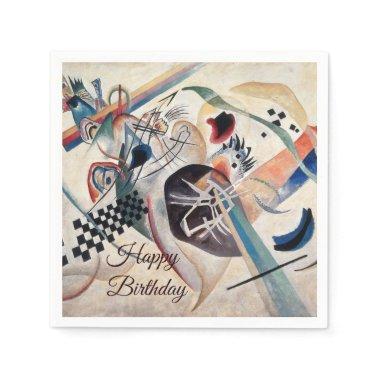 Kandinsky Abstract Art Happy Birthday Napkins