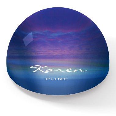 Karen NAME MEANING Blue Navy Sky Gift Idea  Paperweight