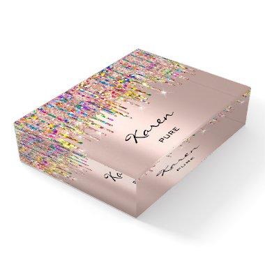 Karen NAME MEANING Holograph Gift Drips Pure Paperweight