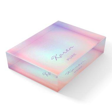 Karen NAME MEANING Ombre Pastel Gift Idea Paperweight