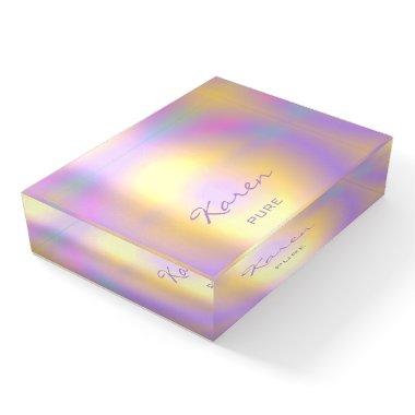 Karen NAME MEANING Purple Ombre Yellow Gift Idea Paperweight