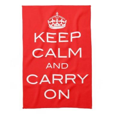 Keep Calm and Carry On - Kitchen Tea Dish Towel
