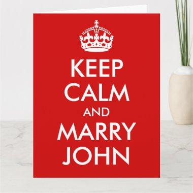 Keep Calm and Marry BLANK Invitations