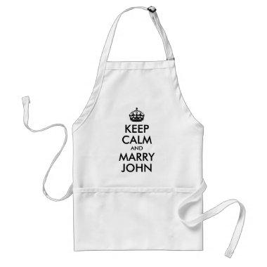 Keep Calm and Marry John Apron
