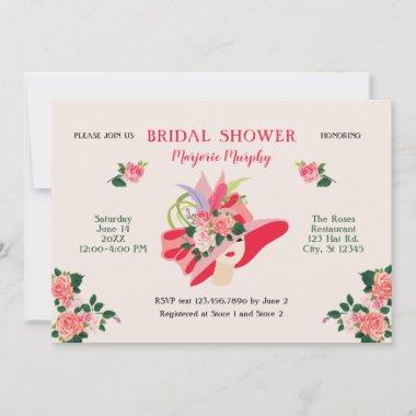 Kentucky Derby Hat Bridal Shower Invitations