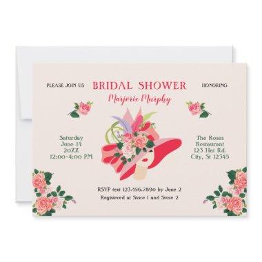 Kentucky Derby Hat Bridal Shower Invitations