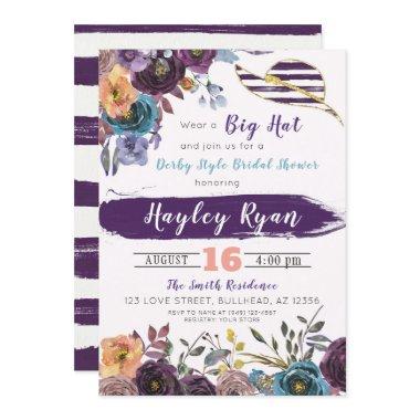 Kentucky Derby Style Fall Bridal Shower Invitations