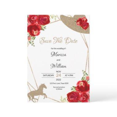 Kentucky Derby Wedding Save the Date Invitations