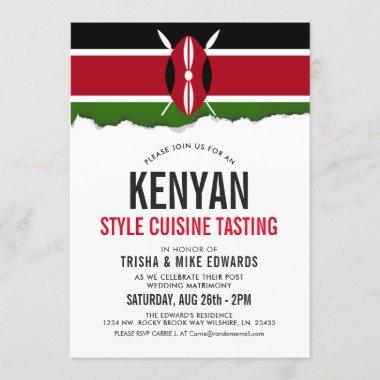 Kenyan Themed Cuisine | Party Flag Invite White